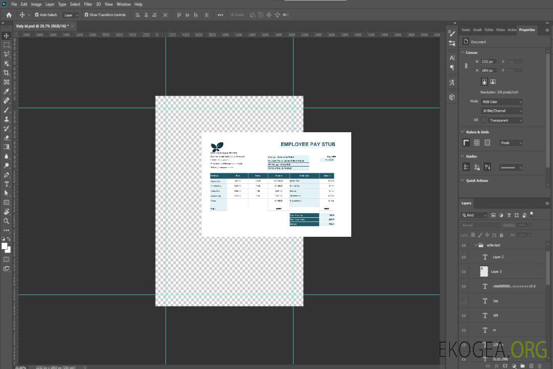 Modèle Word et PDF du bulletin de paie de l'employé, version 5 template